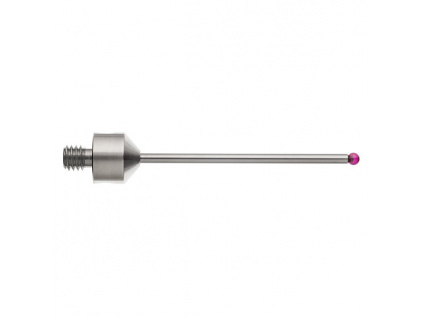 M5 dotek s rubínovou kuličkou průměr 2,5 mm, dřík z karbidu wolframu, L 50 mm, efektivní účinná délka (EWL) 41 mm