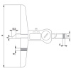 Hloubkoměr Twin-Cal digitální 0 až 500 mm IP67 / dotek přímý