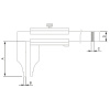 Posuvné měřidlo bez horních čelistí analogové 0 až 500 mm / posuvové kolečko ne / nonius 0,02 mm / jemné ladění ne