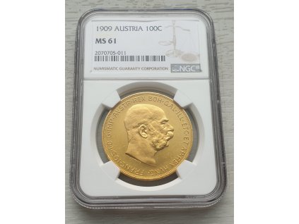 100 koruna 1909 MS 61