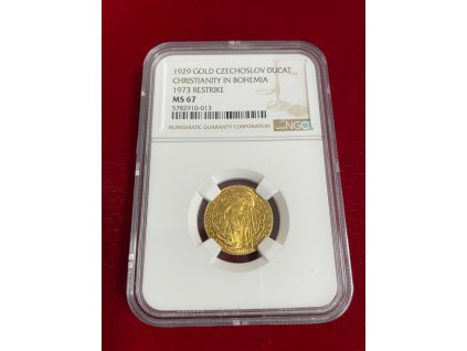 ARTIA Zlatý 1 Dukát "Millenium Sv. Václava 1929" (1973) RRR : MS-67