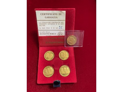 Sada 5 zlatých medailí Apollo 11 (1969) proof