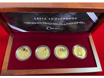 Sada 4ks zlatých mincí - Cesta za svobodou (2019)