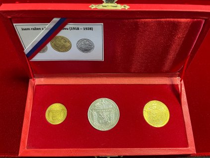 Zlatá a stříbrná sada medailí – K 10. výročí vzniku ČSR (1928)