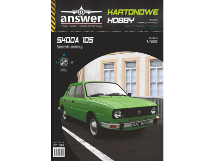 vyr 7976Papierovy model Skoda 105 zelena