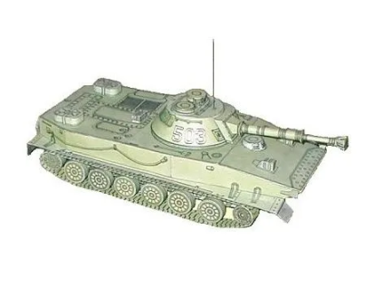 vyr 5207Papierovy model Obojzivelny tank PT 76 1