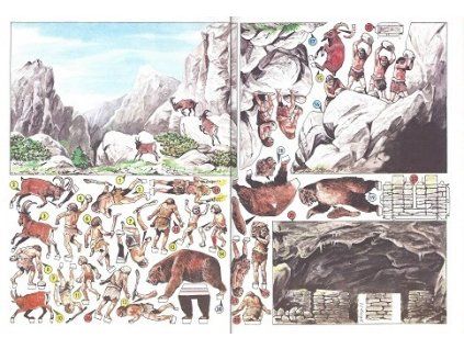 vyr 5477Papierovy model Diorama Neandertalsky lovci obalka