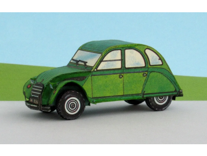 vyr 5565Papierovy model Citroen 2 CV Zeleny