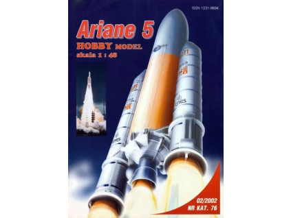 vyr 5849Papierovy model Raketa Ariane 5