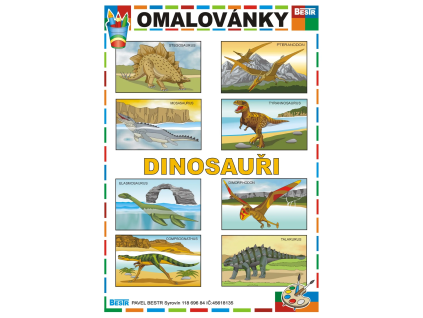 vyr 6372Oma%C4%BEovanky Bestr A4 Dinosaury