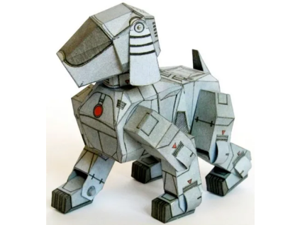 vyr 6446Papierovy model Pes Aibo 2