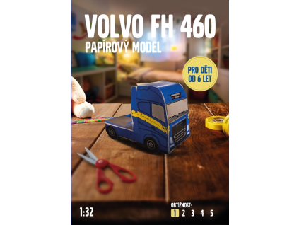 vyr 6456Papierovy model Jednoducha vystrihovacka Volvo
