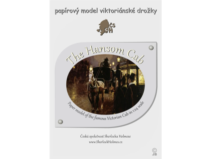 vyr 6525Papierovy model Viktorianska drozka Hansom Cab 1