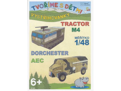vyr 6617Papierovy model Tractor Ma Dorchester AEC 1
