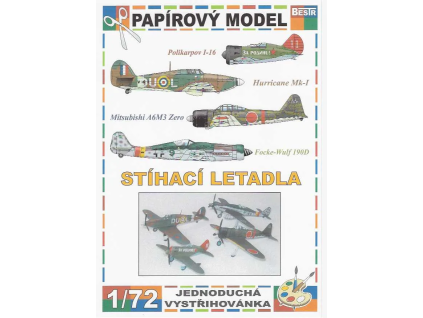 vyr 6621Papierovy model Stihacie Lietadla 4x 1