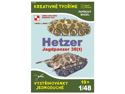 vyr 6721Papierovy model Hetzer Jagdpanzer 38 t 1