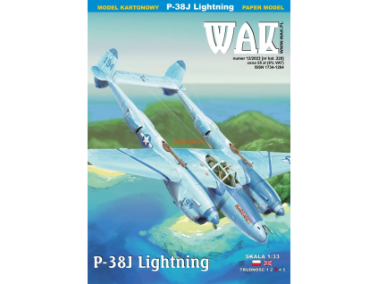vyr 6795Papierovy model P 38J Lightning 1