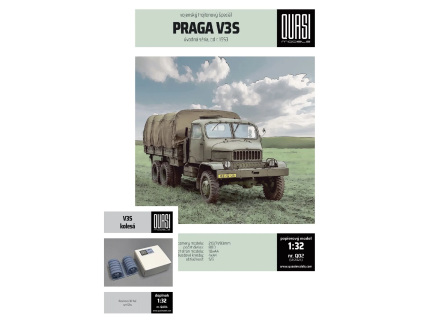 vyr 7051Papierovy model Praga V3S Valnik 3d kolesa