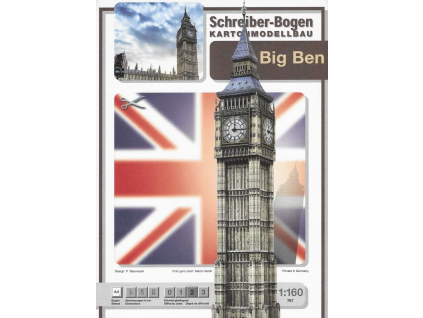 vyr 7062Papierovy model Elizabeth Tower Big Ben 2