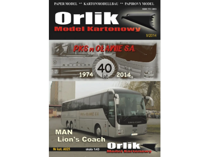 vyr 7090Papierovy model Autobus Man Lion s Coach 1