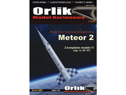 vyr 7132Papierovy model Meteorologicka raketa Meteor 2 2 modely