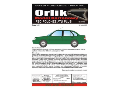 vyr 7138Papierovy model FSO Polonez ATU PLUS