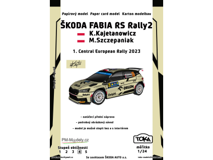 vyr 7201Papierovy model Fabia RS Rally 2 Kajtowicz