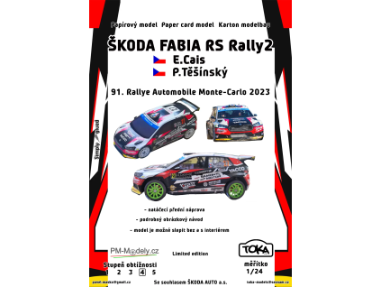 37927 7205 vyr 7204Papierovy model Fabia RS Rally 2 Cais