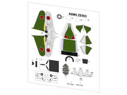 vyr 7271Papierovy model Pridavne lietadlo pre IJN Zuiho A6M5 Zero