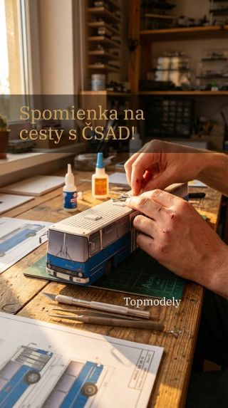 Zostavte si legendu československých ciest! Detailný papierový model kĺbového autobusu Ikarus 280.10 čaká len na vás.