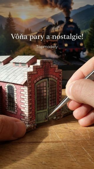 Oživte svoju modelovú železnicu s touto papierovou výtopňou parných lokomotív. Detailný model pre všetkých nadšencov vlakov.
