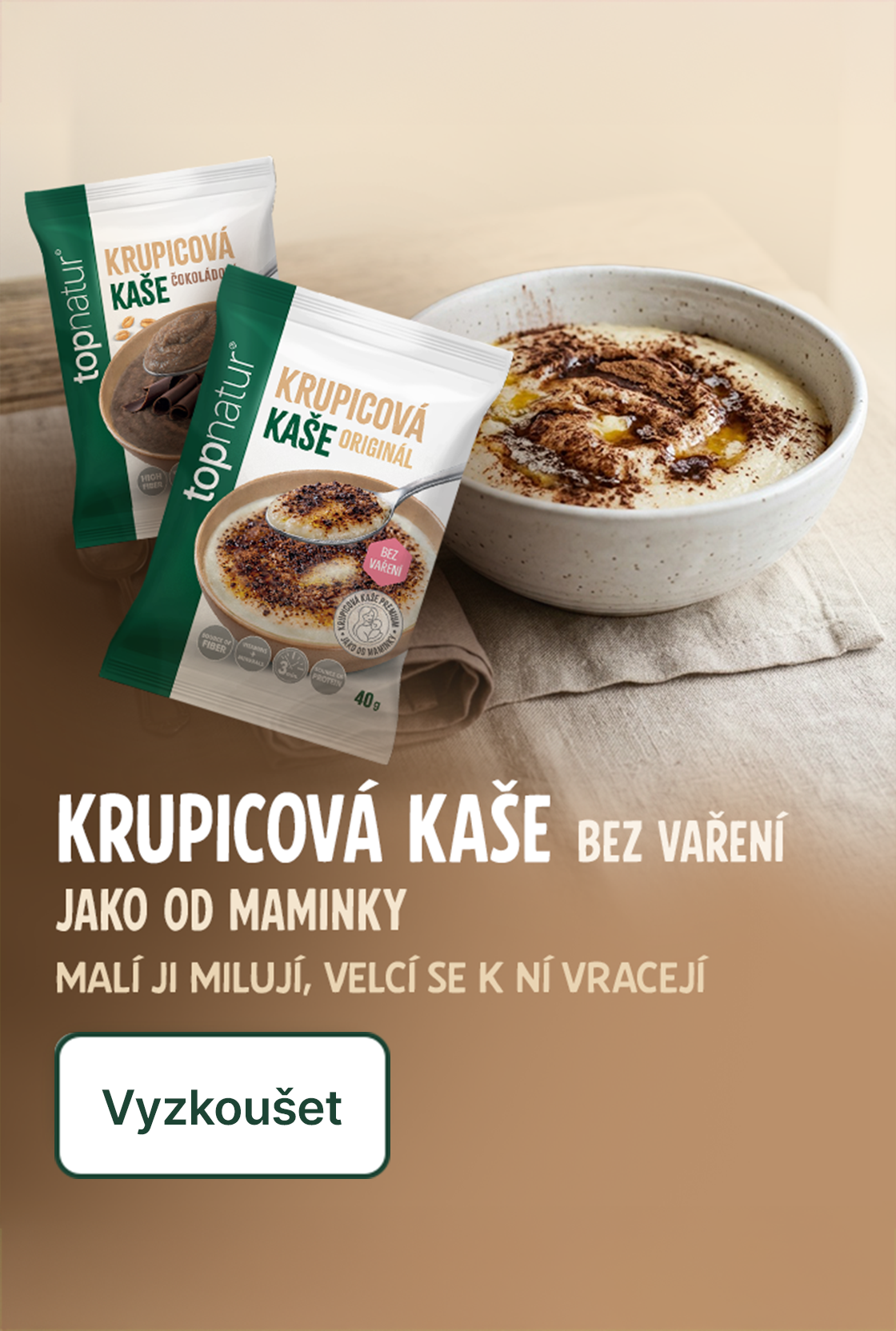 Krupicová kaše - novinka