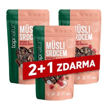 2+1 Müsli srdcem Brusinka & čokoláda