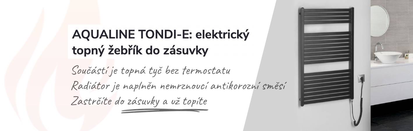 Elektrický topný žebřík do zásuvky Aqualine Tondi-e