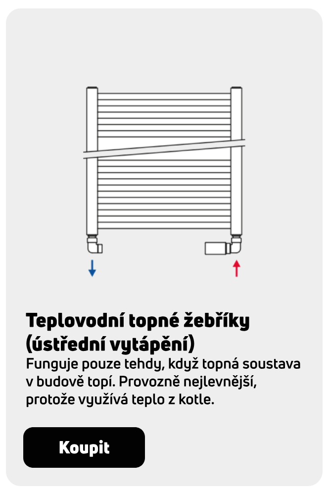 Teplovodní topné žebříky