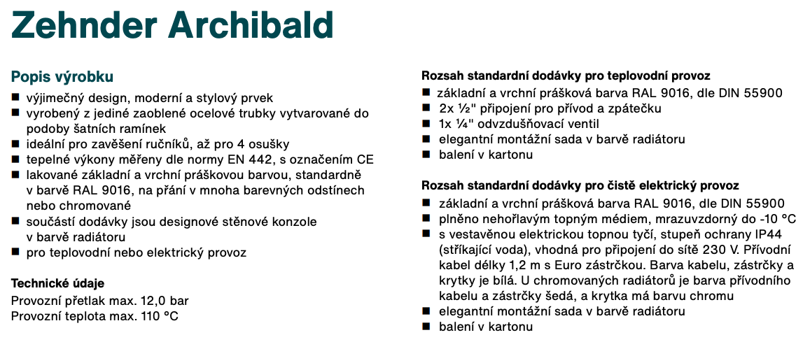 zehnder-archibald-popis
