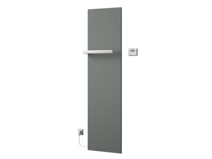 SAPHO ELION elektrické otopné těleso včetně termostatu 456 x 1765 mm, 600 W, metalická stříbrná IR502