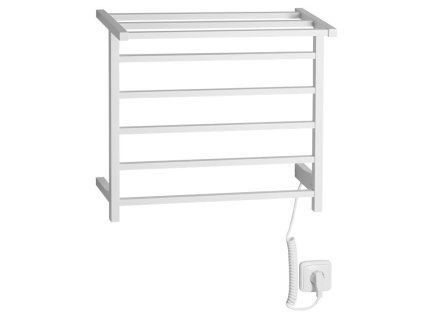 SAPHO ELZOR elektrický sušák ručníků 500 x 470mm, 50W, bílá mat EB500