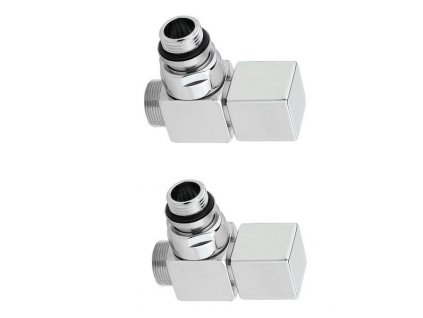 58287 cube pripojovaci sada ventilu rucni rohova stribrna