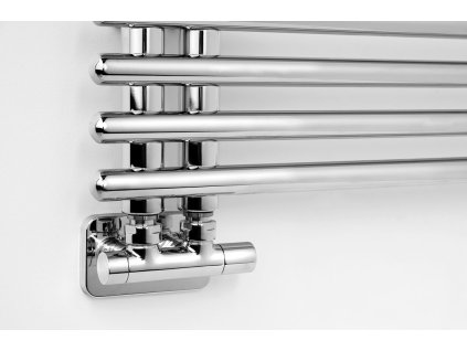 99015 twin pripojovaci sada ventilu pro stredove pripojeni 50 mm prava chrom