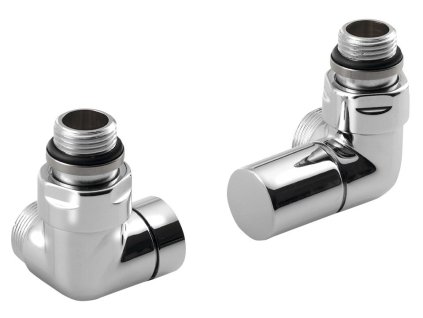 CORNER připojovací sada ventilů tria x iální, PRAVÉ provedení, chrom CP130