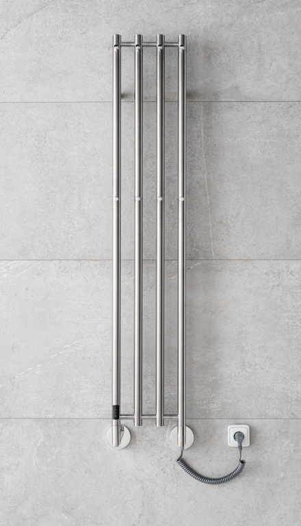 PMH Mona 331 x 1533 mm MO1 elektrický sušák leštěná nerez, na stěně se zásuvkou