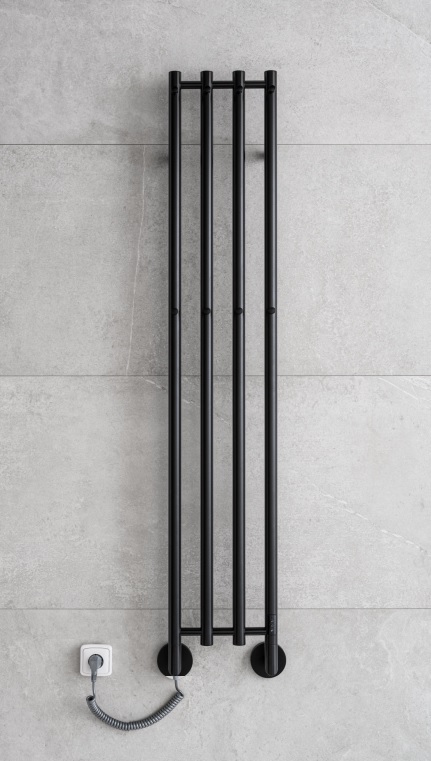 PMH Mona 331 x 1533 mm MO1 elektrický sušák barva černá, čelní pohled
