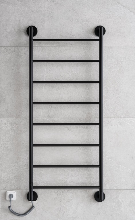 PMH Niklas 657 x 1462 mm NI2 elektrický sušák barva černá, čelní pohled