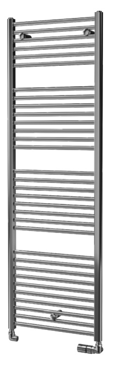 Isan Grenada chrom žebřík do koupelny 1335x600 mm, 461 W, DGRE13350600, celkový pohled