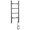 SAPHO KARBO elektrický sušák ručníků, kulatý, 400 x 1120 mm, 87 W, černá mat KB904