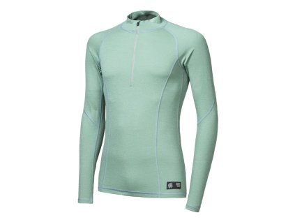 SENSOR Triko Merino DF pánské dl.rukáv zip - Basil Green