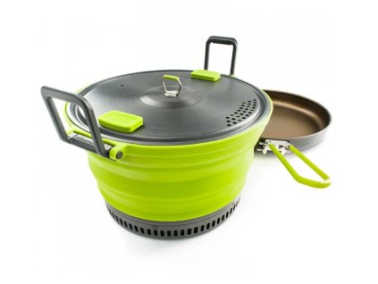 GSI Escape HS Pot + Frypan green 3L hrnec+3L pánev