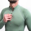SENSOR Triko Merino DF pánské dl.rukáv zip - Basil Green