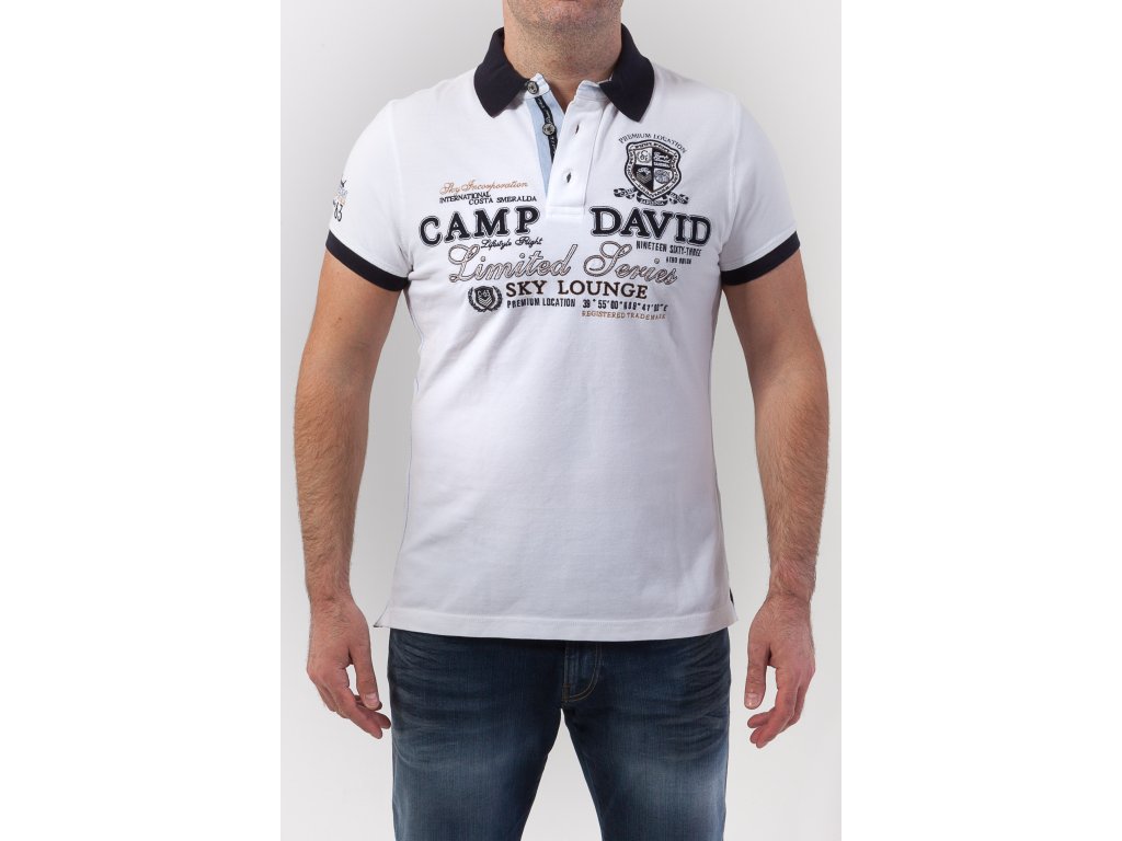 Pánske biele polotričko Camp David